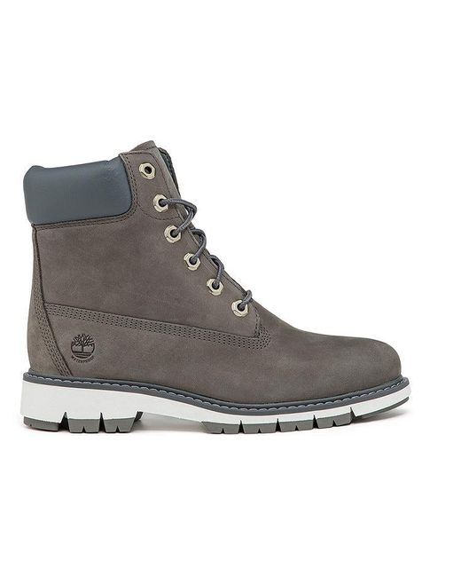 Timberland Gray Lucia Way 6 Inch Waterproof Wide Fit Boots