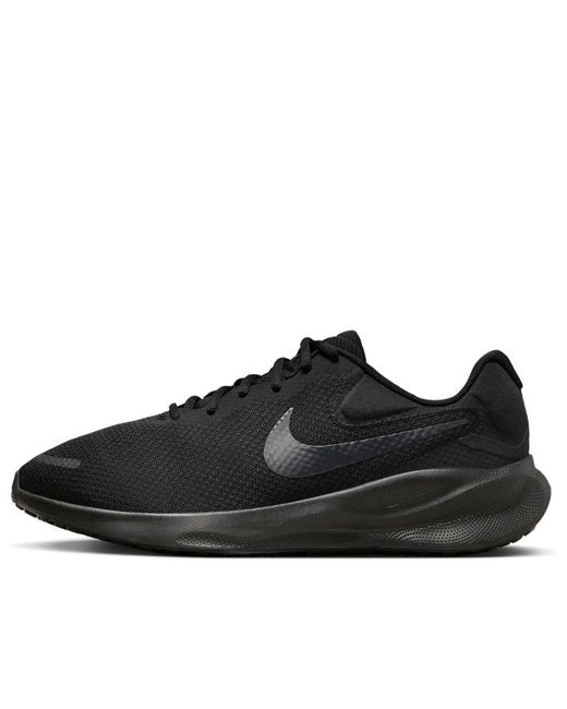 Nike Black Revolution 7 Extra Wide Shoes ' Off Noir' for men