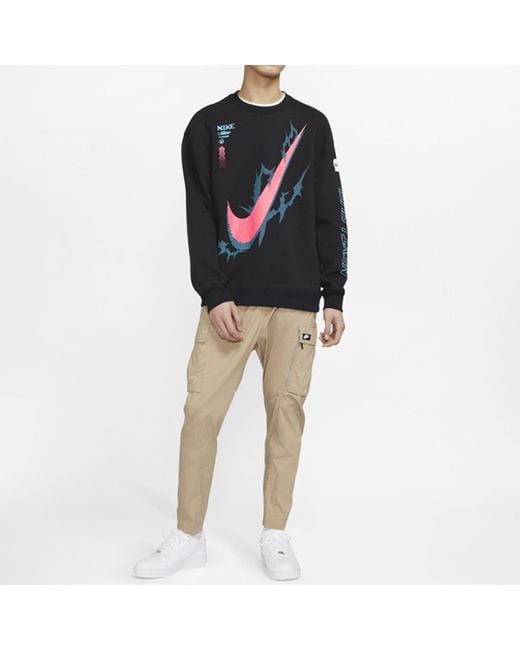 Nike Blue X Lpl Crossover Casual Sports Round Neck Pullover Knit for men