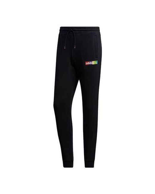 Adidas Black Neo Fav Nn Tp 1 Logo Knit Bundle Feet Sports Pants for men