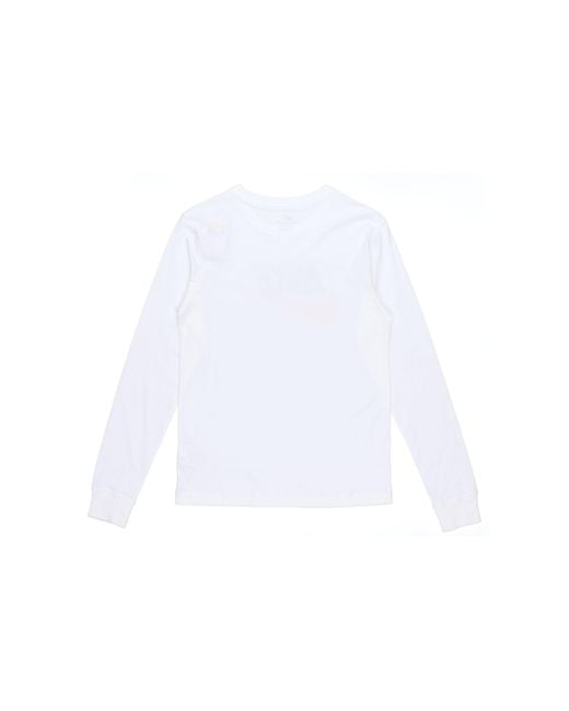 Nike White Sportswear Futura Icon Logo Printed Casual Collar Long Sleeved for men