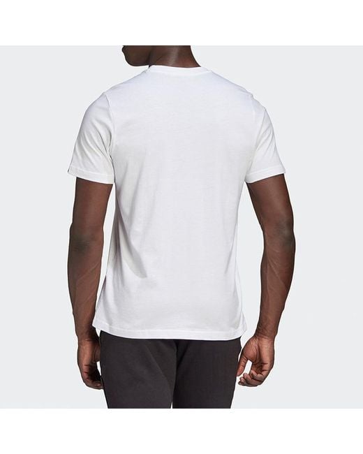 Adidas White Sports Training Short Sleeve for men