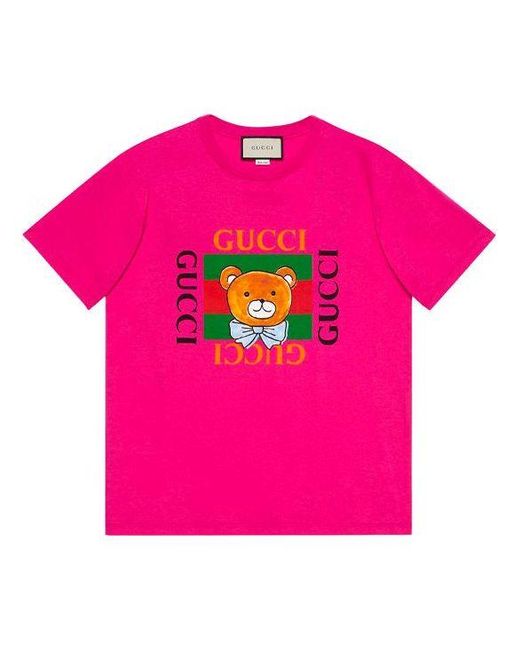 Gucci Pink Kai X Crossover Ss21 Loose Round Neck Short Sleeve for men