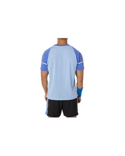 Asics Blue Game Short Sleeve Top 'Sapphire' for men