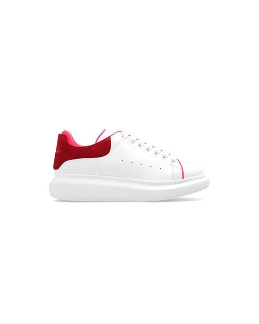 McQueen White (Wmns) Oversized Sneaker Velvet Fuchia'