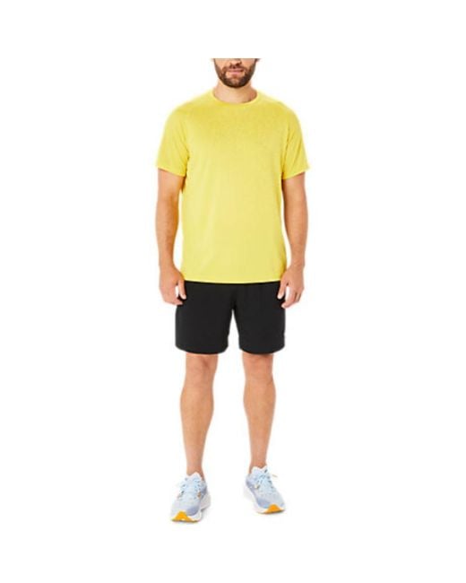 Asics Yellow Actibreeze Jacquard T-Shirt for men