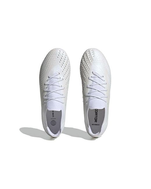 Adidas White Pator Accuracy.1 Low Fg for men