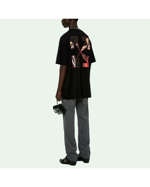 Off-White c/o Virgil Abloh Black Caravaggio Short-Sleeve Over Tee for men