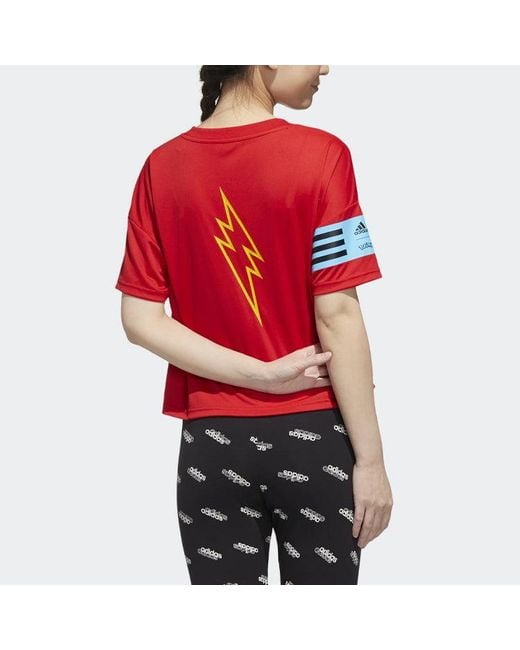 Adidas Red (Wmns) X Pokemon Crossover Printing Training Sports Short Sleeve