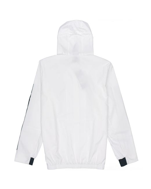 Adidas White Plaid Applique Sports Hooded Shirt Jacket for men