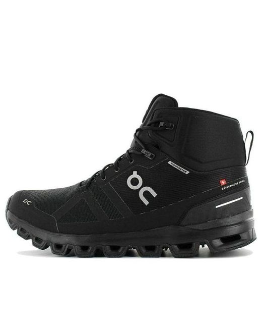 On Shoes Black Cloudrock Waterproof for men