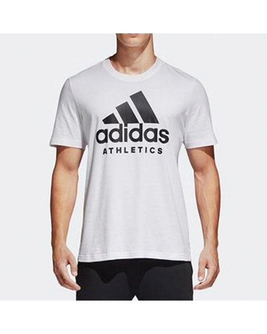 Adidas White Training Round Neck Pullover Short Sleeve for men