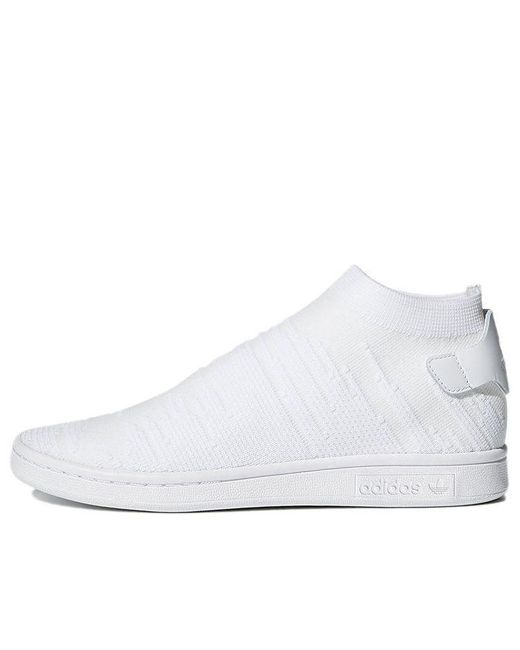 Adidas White (Wmns) Stan Smith Sock Primeknit 'Triple'