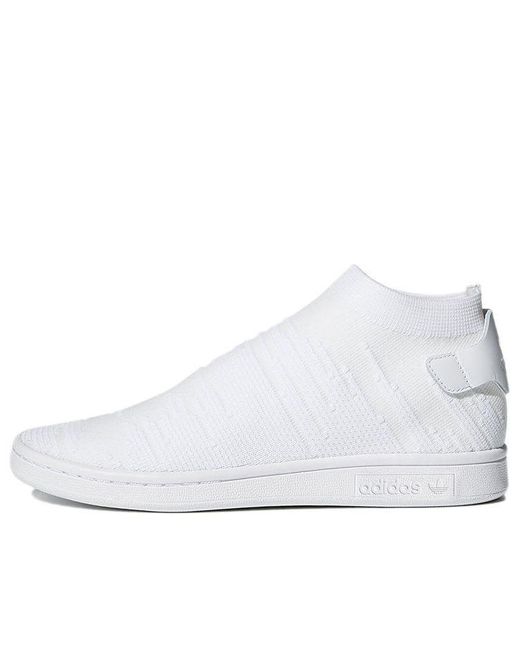 adidas Stan Smith Sock Primeknit in White | Lyst