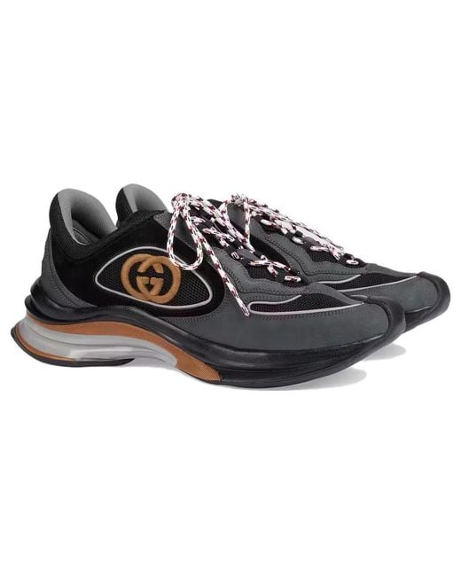 Gucci Blue Run Suede Sneakers Suede' for men
