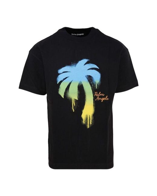 Palm Angels Black The Palm Classic T-shirt for men