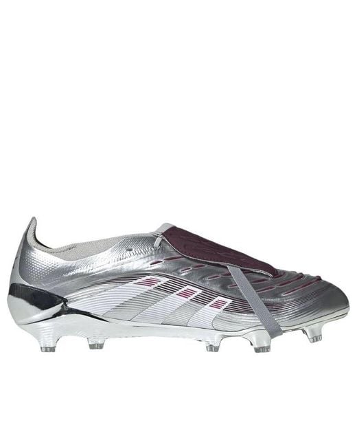 Adidas Gray X Jude Bellingham Predator Elite Foldover Tongue Fg 'Chrome Dream' for men