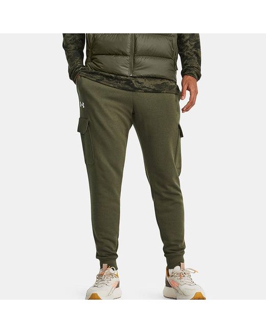 Under Armour S Rival Fleece Cargo Jogger Marine Od Green Xxl, for men