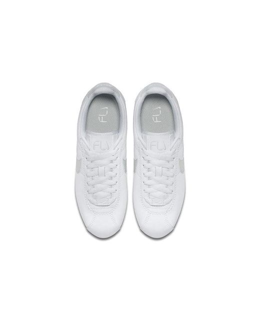 Nike White (Wmns) Classic Cortez Flyleather Light'