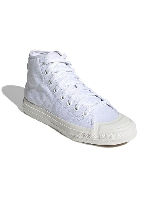 Adidas White Nizza Rf Hi 'Triple' for men