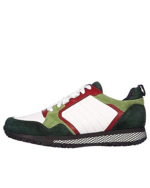 Gucci Green Suede Leather Trainers for men