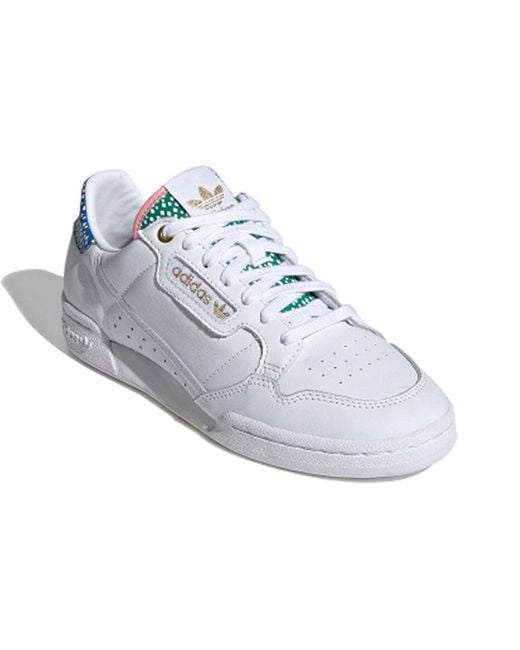 Adidas White (Wmns) Continental 80 Metallic'