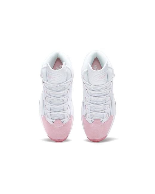 Reebok White Question Mid Toe' for men