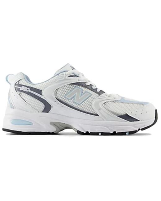 New Balance White 530 Light Chrome' for men