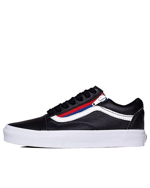 Vans Blue Old Skool Zip Leather for men