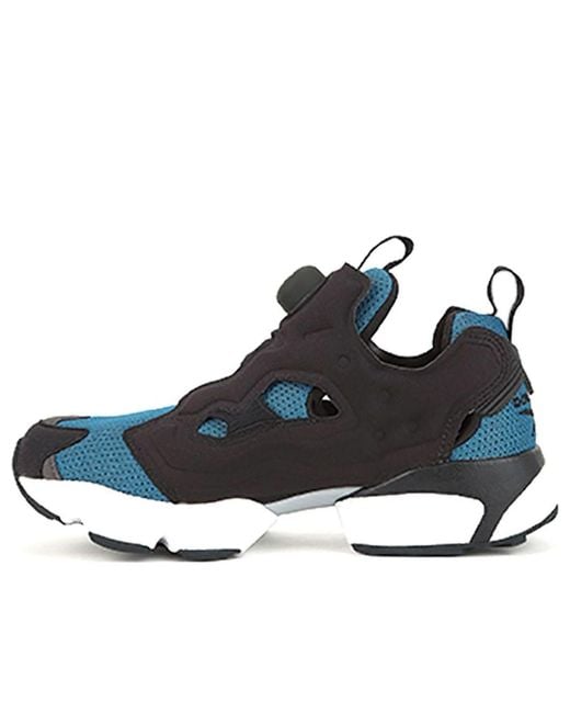 Reebok Blue Instapump Fury Og Hollow Out Shock Absorption Non-Slip Shoes/Sneakers Splicing for men
