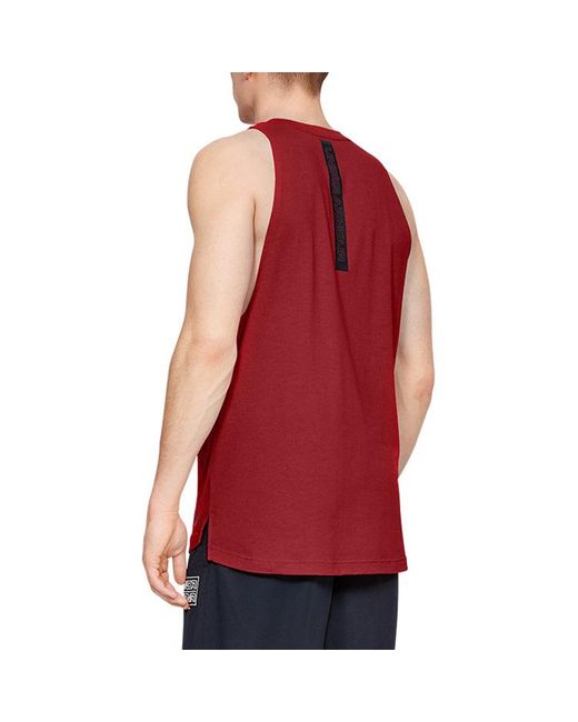 Under Armour Red Baseline Tank Top for men