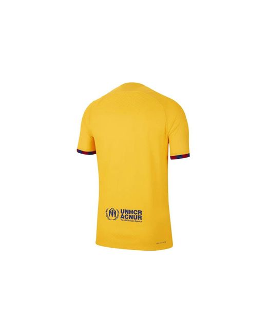 Nike Yellow Dri-Fit Adv Fc Barcelona 23-24 Match Fourth Soccer Jersey for men