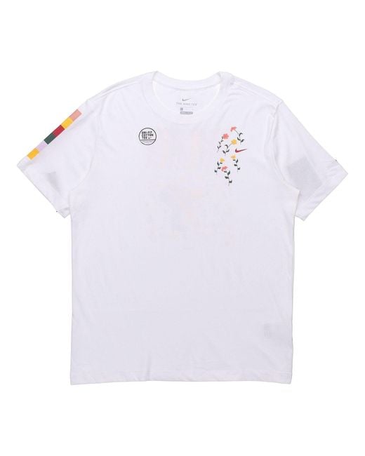 Nike White Dry-Fit Funny Printing Short Sleeve for men