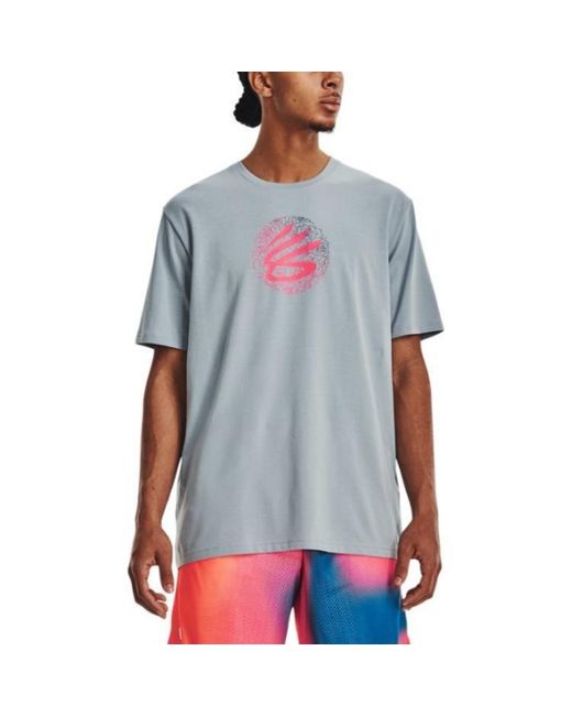 Under Armour Gray Curry Mothers Day Logo T-Shirt for men