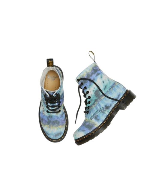 Dr. Martens Blue (Wmns) 1460 Pascal Tie Dye Leather Lace Up Boots
