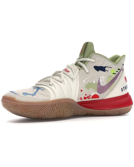 Nike White Bandulu X Kyrie 5 'Embroidered Splatters' for men