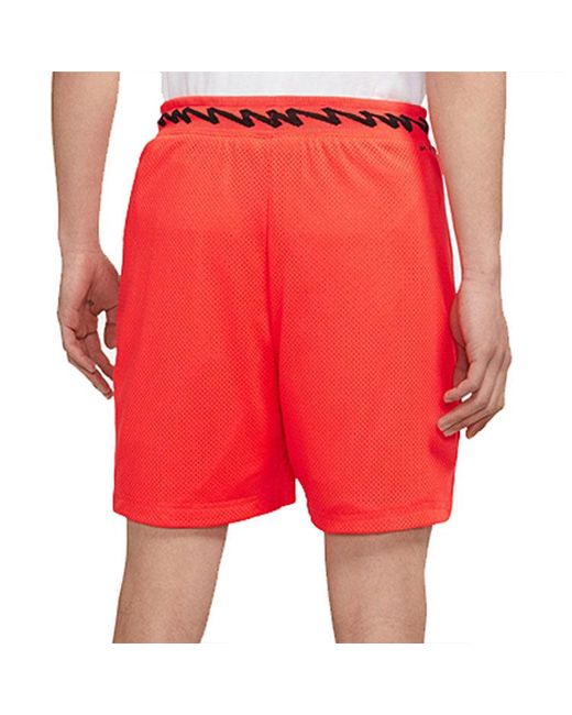 Nike Orange Dri-Fit Zion Mesh Basketball Sports Alphabet Printing Quick Dry Breathable Shorts for men