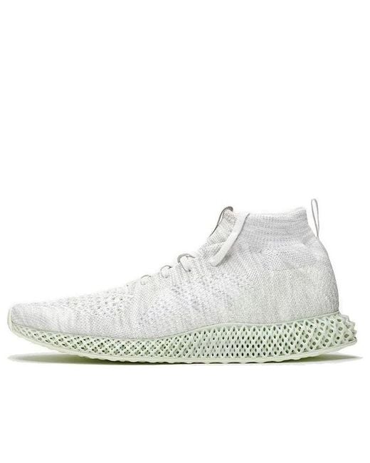 Adidas White Futurecraft 4D Runner Mid 'Crystal' for men