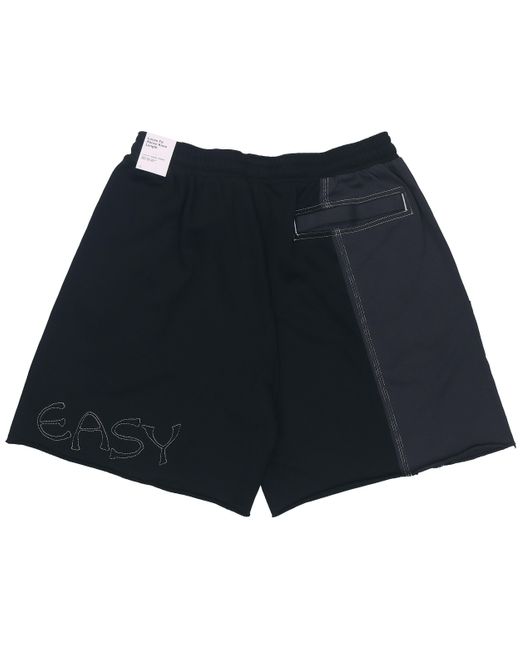Nike Black Durant French Terry Breathable Sports Drawstring Solid Color Splicing Embroidered Alphabet Loose Shorts for men