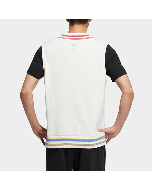 Adidas White Vbe Vests for men