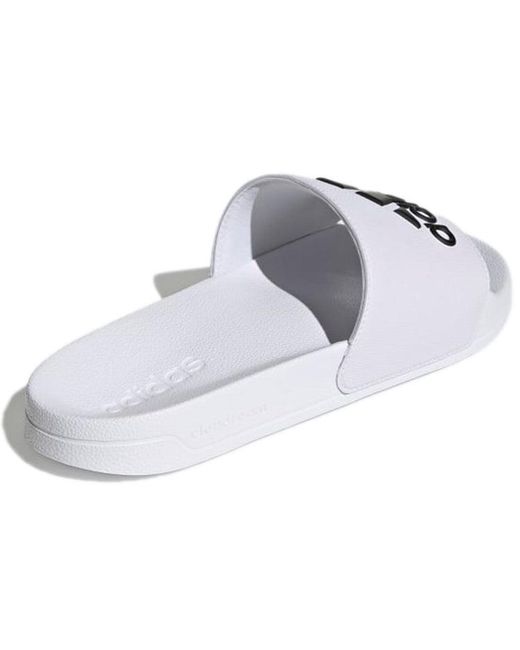 Adidas White Adilette Shower Slide