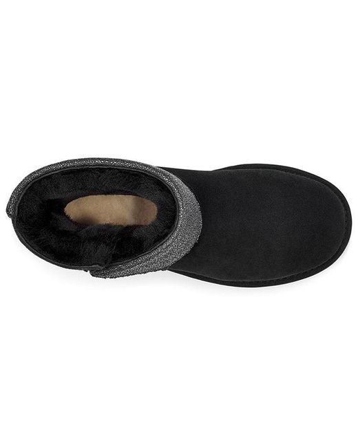 Ugg Black (Wmns) Classic Caviar Mini Fleece Lined