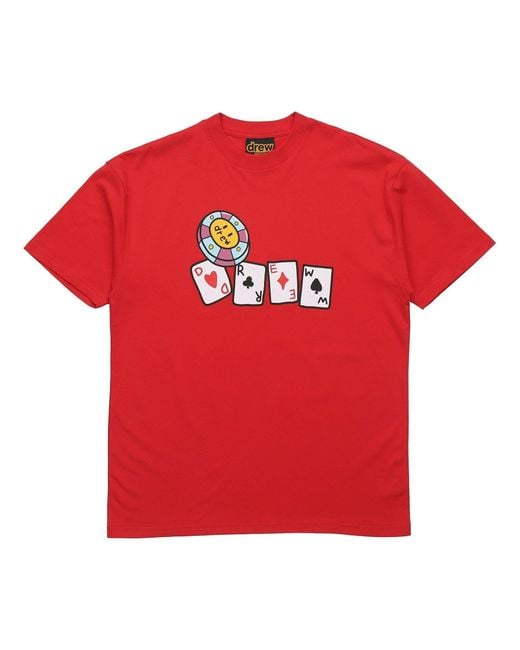 Drew House Red Lucky You Drew T-Shirt for men