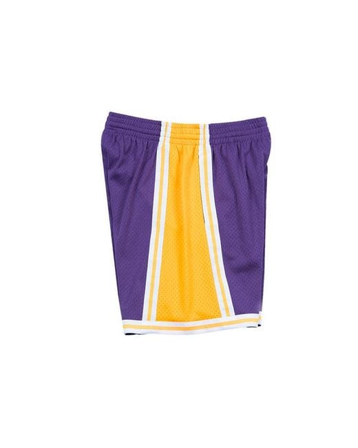 Mitchell & Ness Purple Nba Swingman Shorts Los Angeles Lakers Road 1984-85 for men