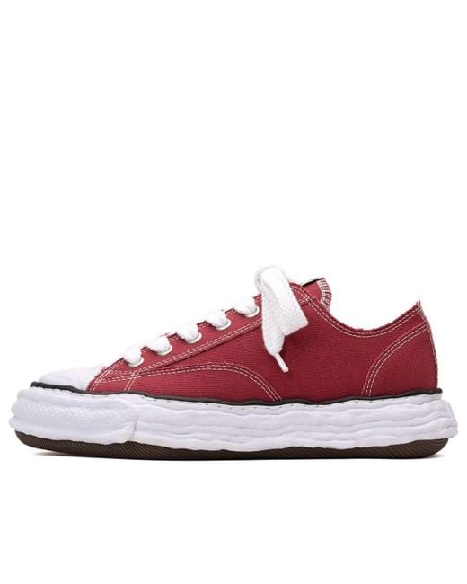 Maison Mihara Yasuhiro Red Peterson 23 Og Sole Canvas Low 'Bordeaux' for men