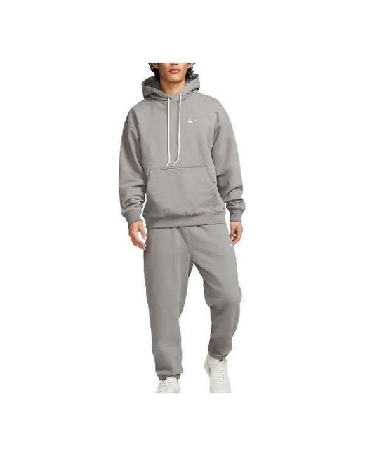 Nike Gray Solo Swoosh Ft Pants for men