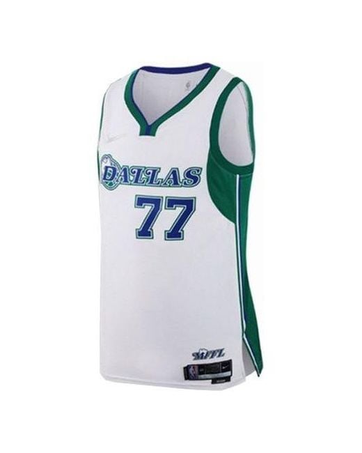Nike Blue Nbaluka Doncic Dallas Mavericks 75Th Anniversary City Sw Fan Edition Basketball Jersey #77 for men
