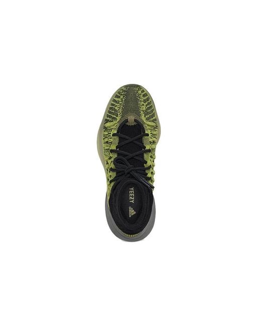 Adidas Green Yeezy Bsktbl Knit Lace Up Sneakers for men