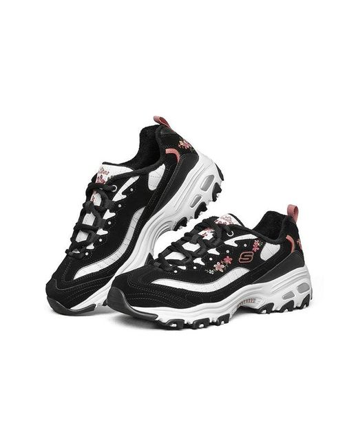 Skechers Black (Wmns) D'Lites 1.0 Floral'