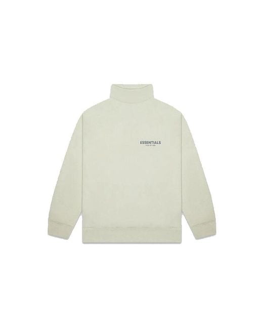 Fear Of God White Fw20 Mock Neck Sweatshirt 'Sage' for men